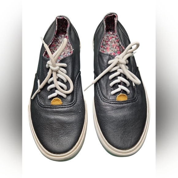 Vans California Black Leather Men's Low-top Lace-up Size Men's 7 Women's 8.5 - Picture 1 of 4